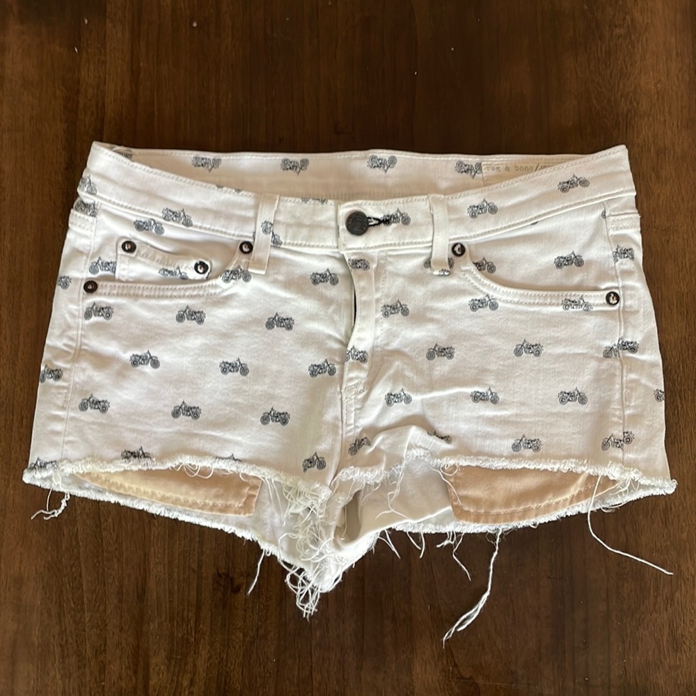 Rag & Bone moto cutoff short